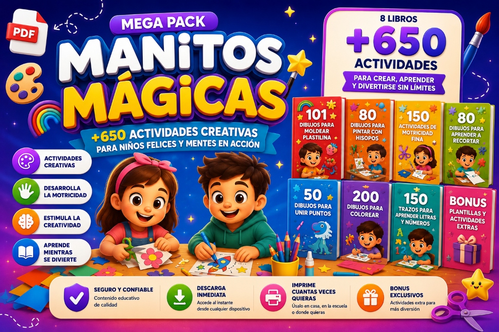 Mega Pack Manitos Mágicas Mockup Completo
